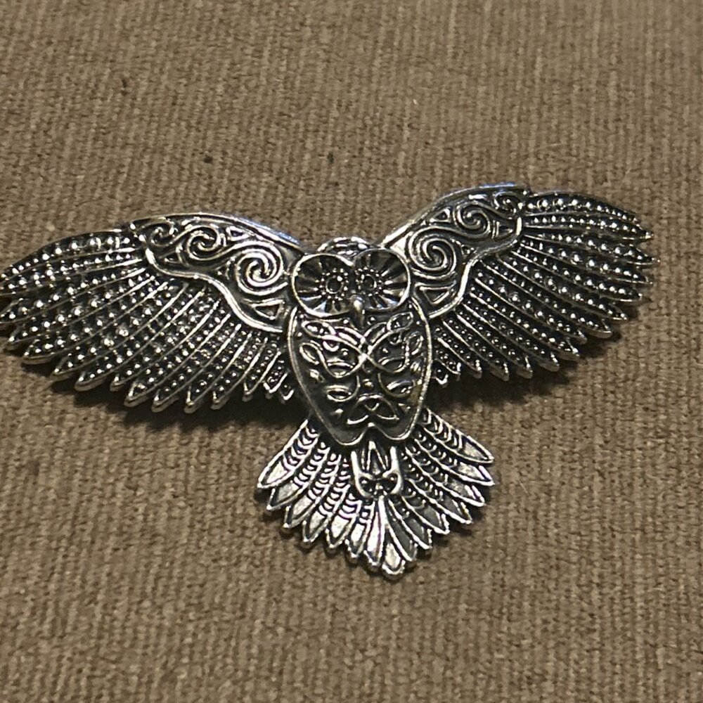 Owl Celtic Detail Design Hair Pin The Mythical goddess In Theology Hair Clip New